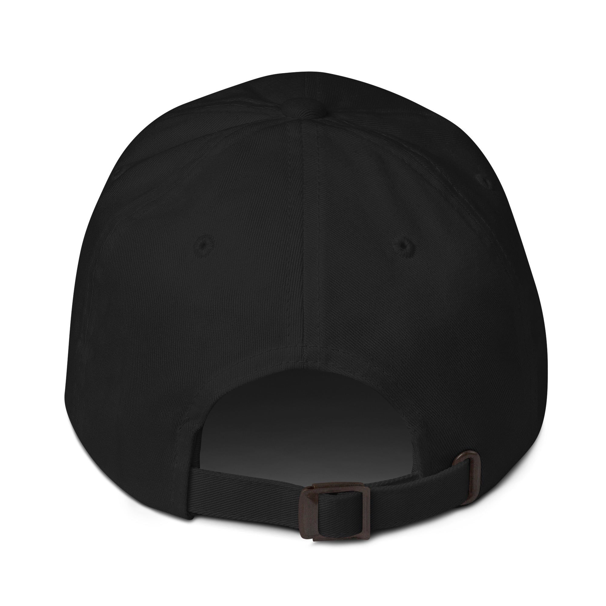 Black cap on a white background (back).