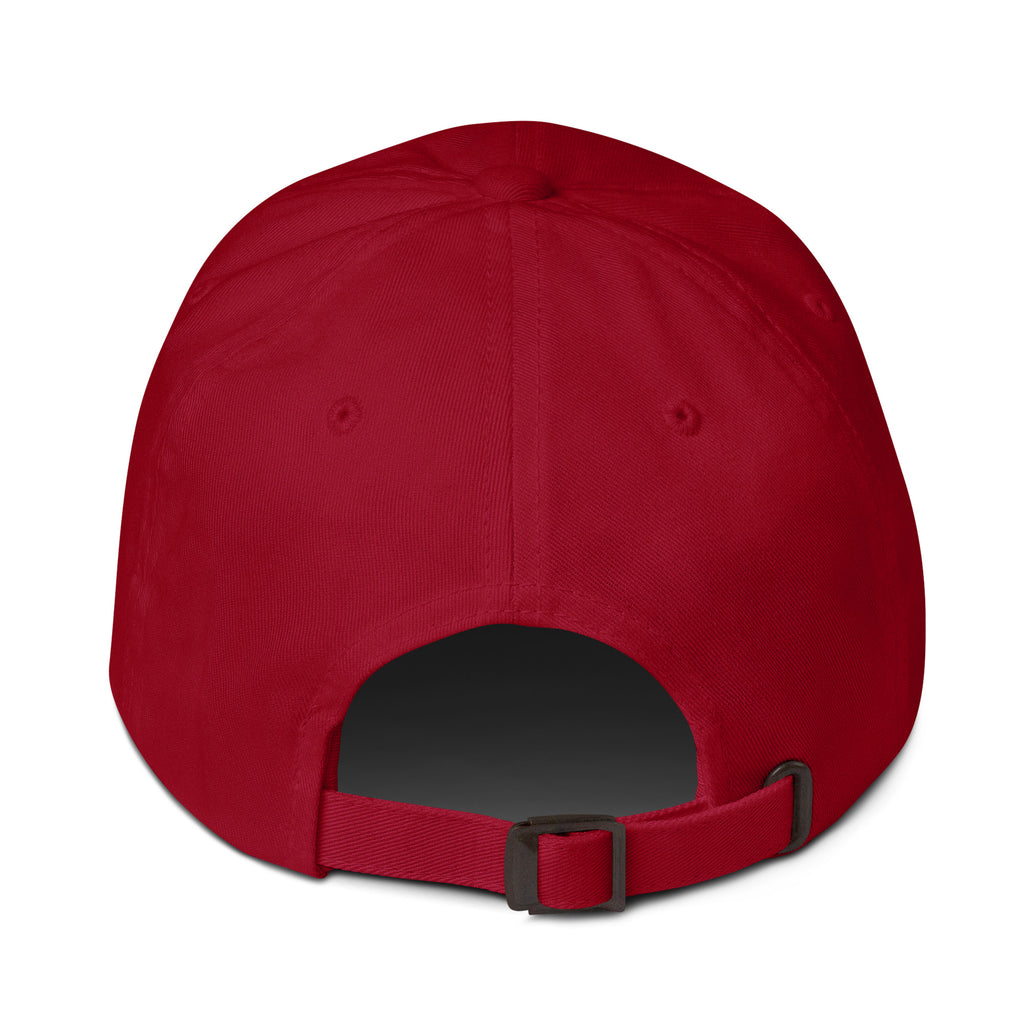 Red cap on a white background (back).