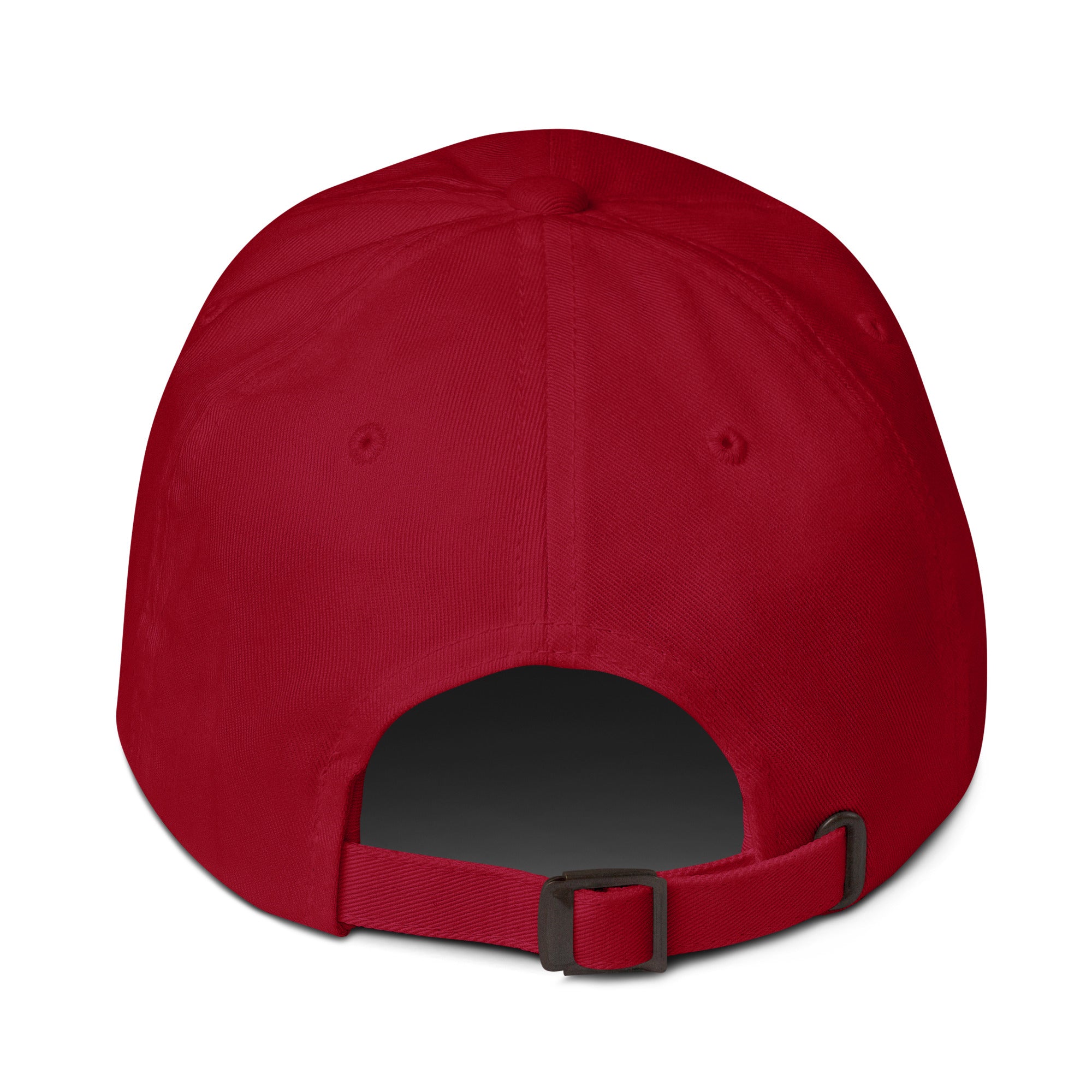 Red cap on a white background (back).