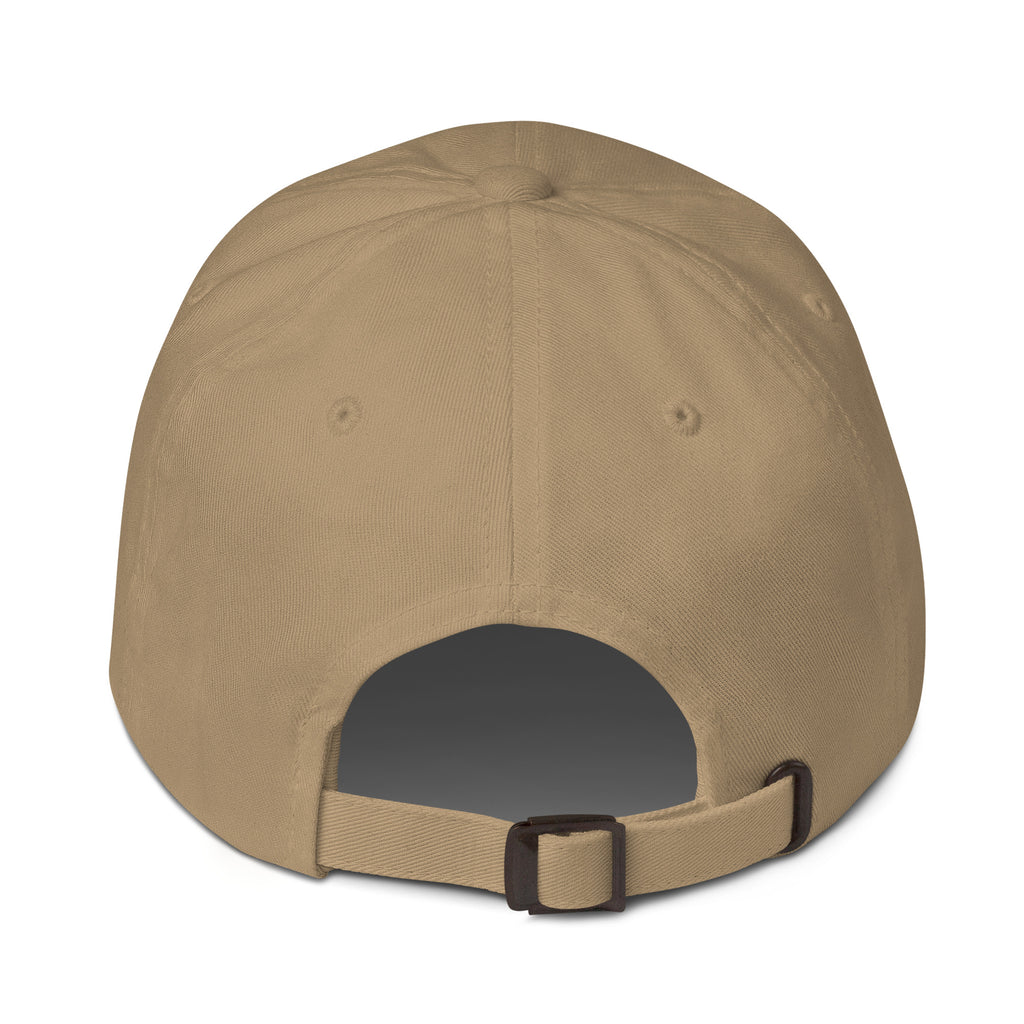 Khaki cap on a white background (back).