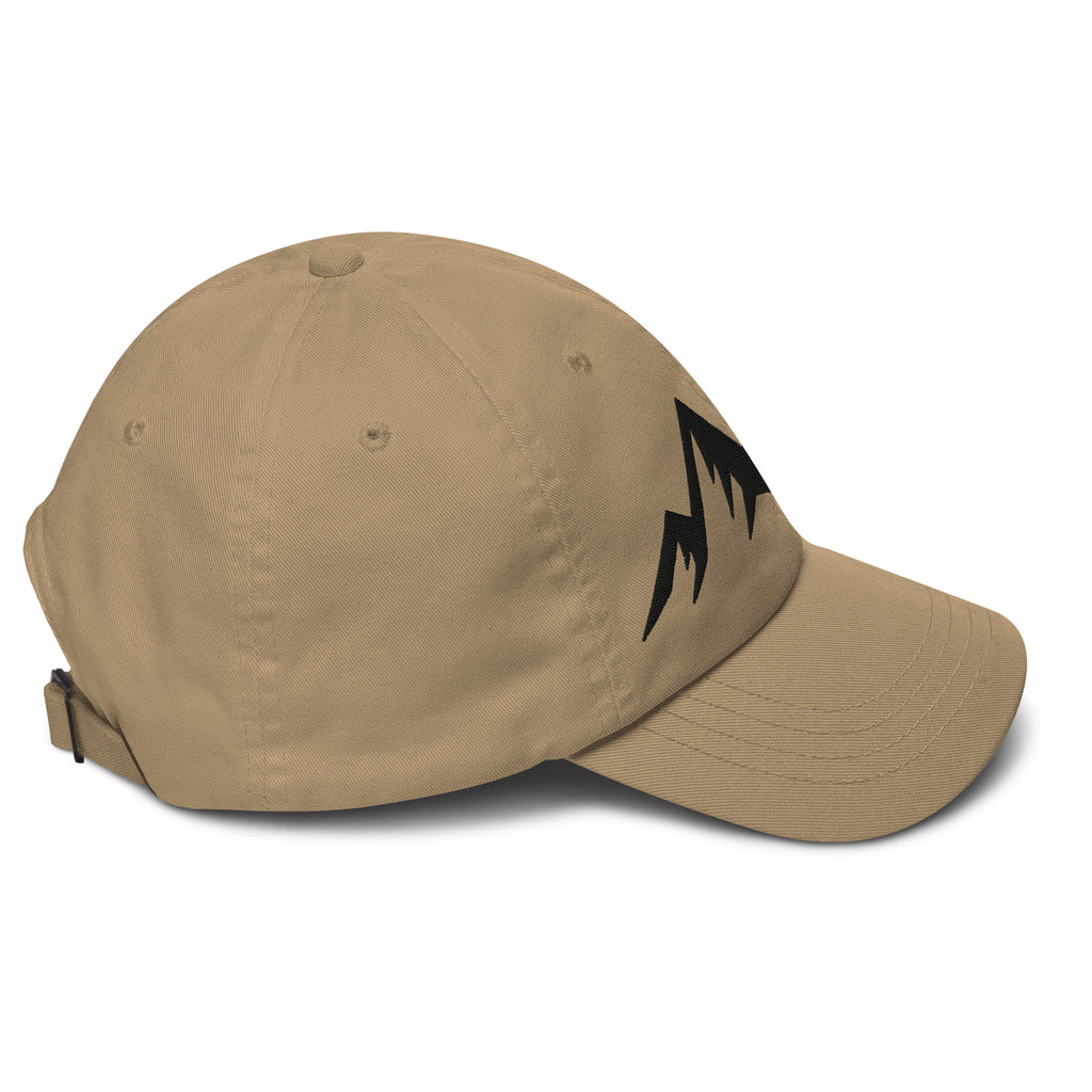 Khaki cap on a white background (right).