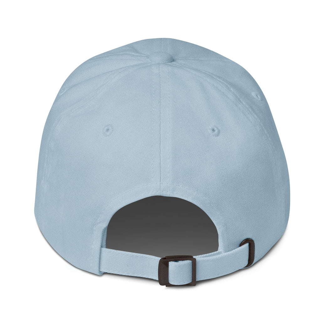 Light blue cap on a white background (back).