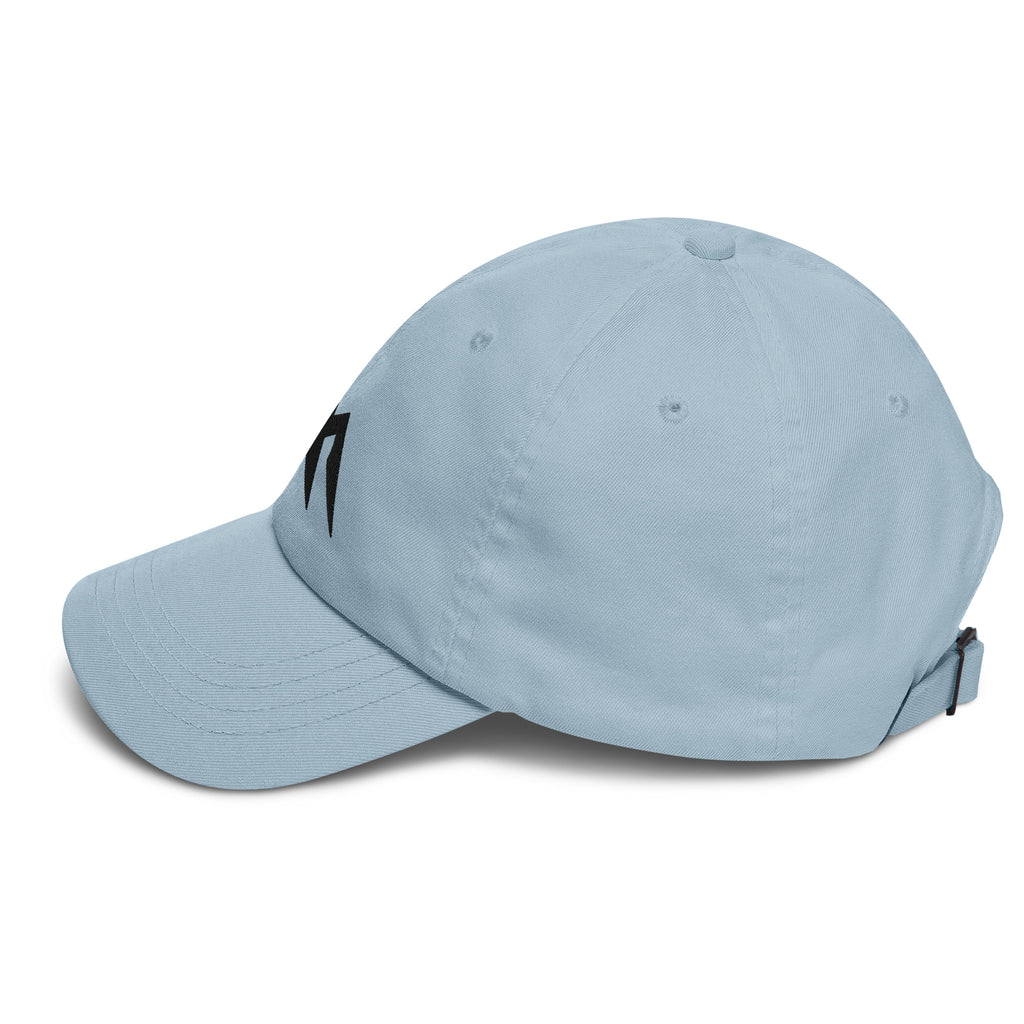 Light blue cap on a white background (left).