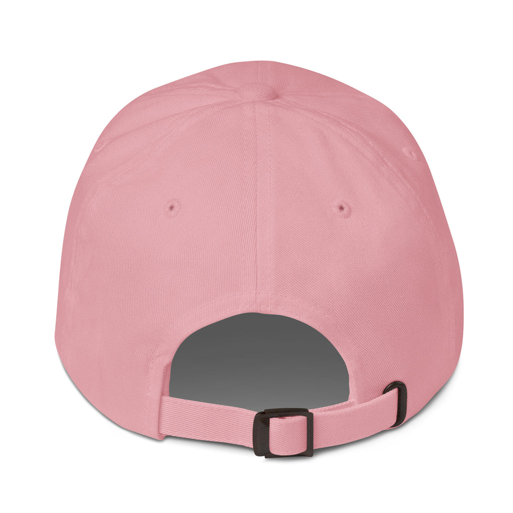 Pink cap on a white background (back).