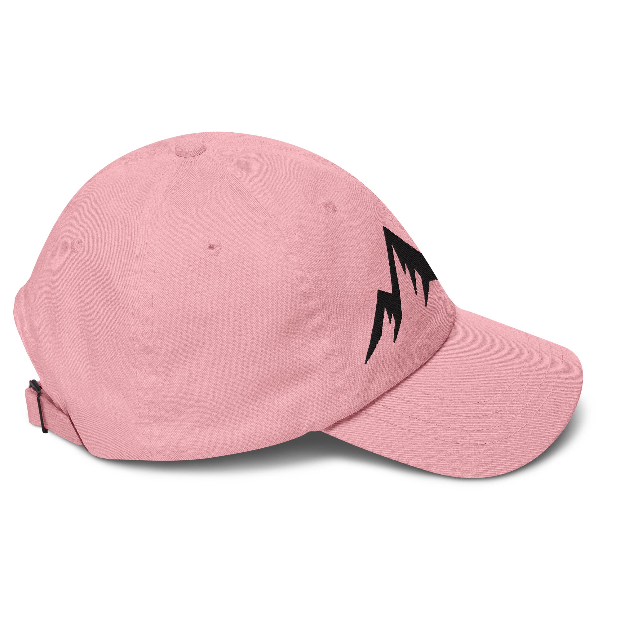 Pink cap on a white background (right).