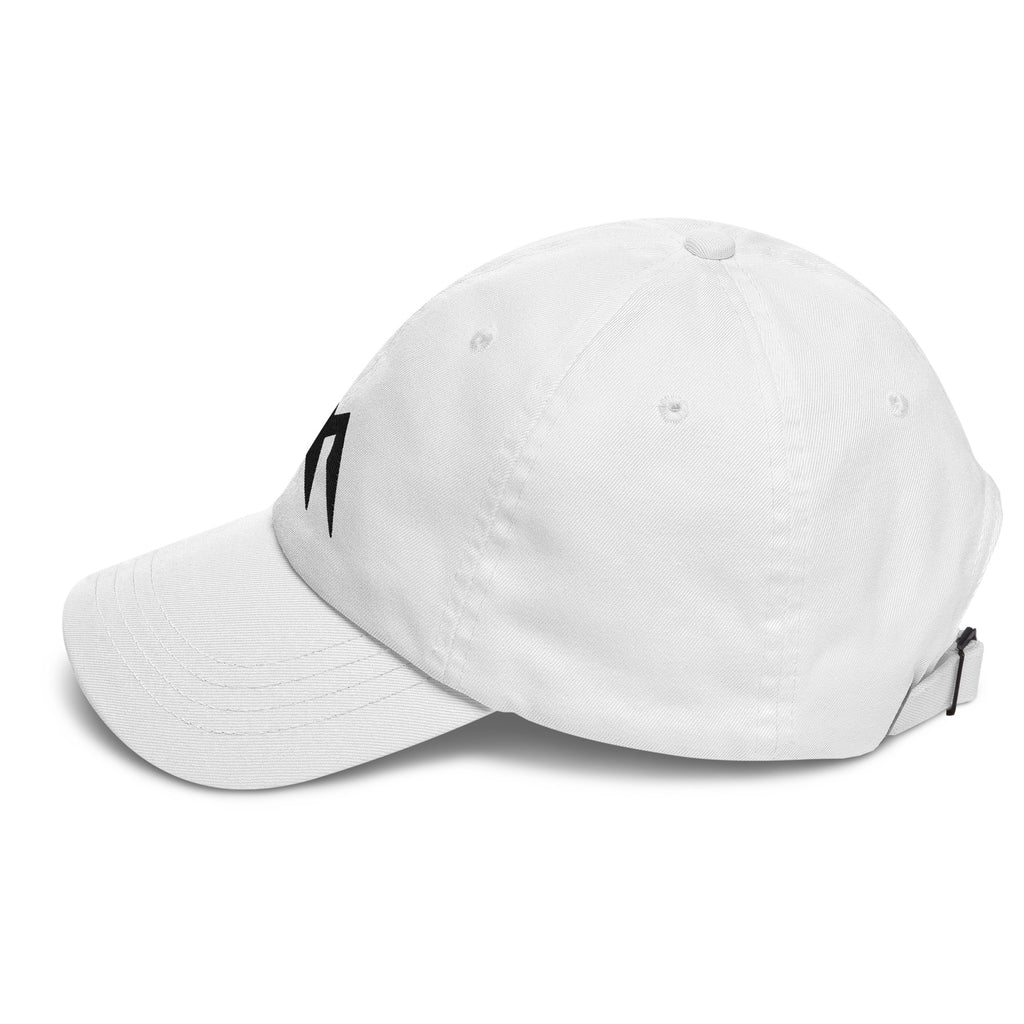 White cap on a white background (left).
