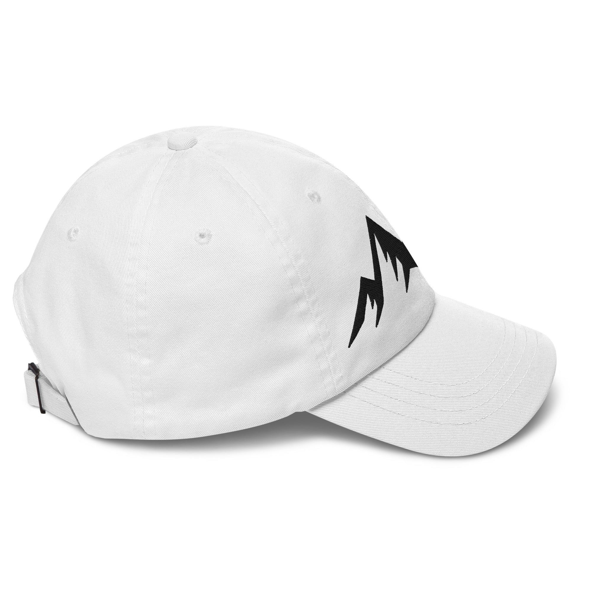White cap on a white background (right).