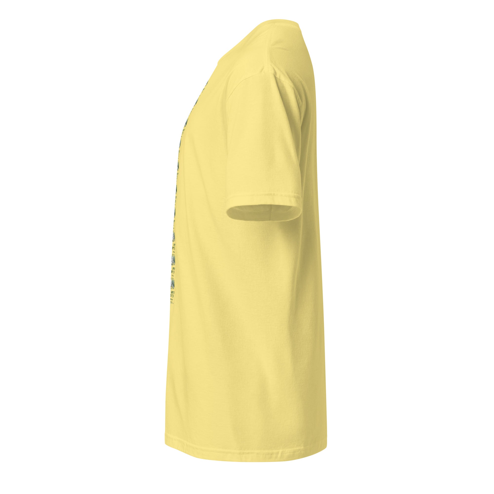 Yellow t-shirt on a white background (left).