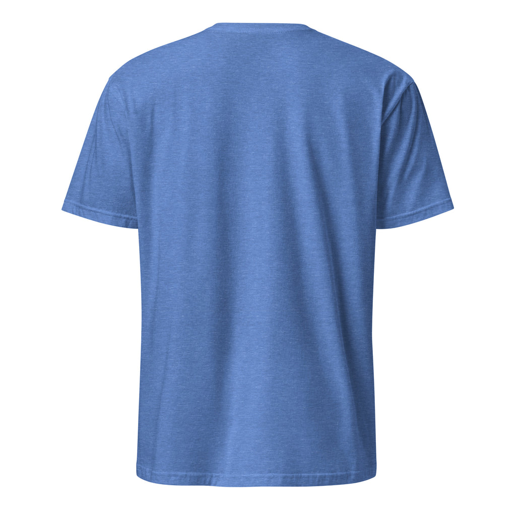 Royal Blue t-shirt on a white background (back).