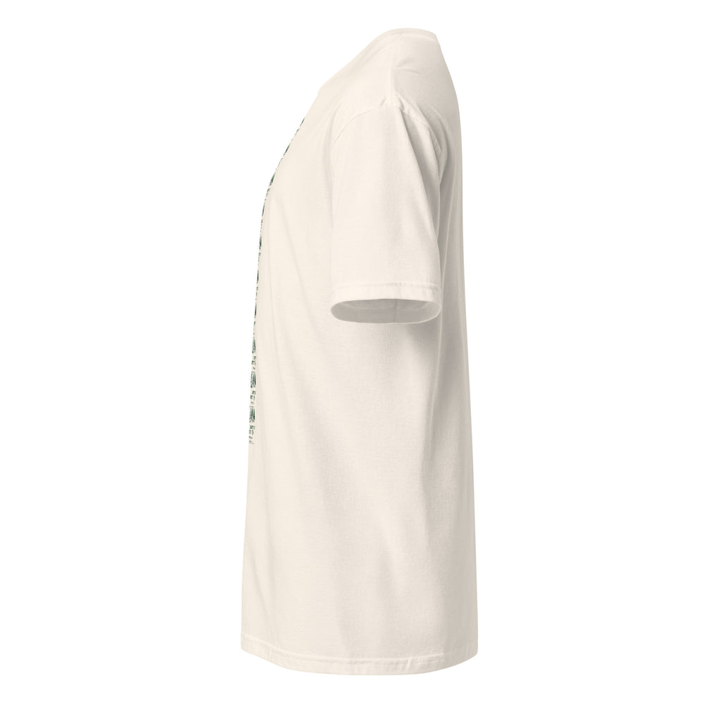 Off-white t-shirt on a white background (left).