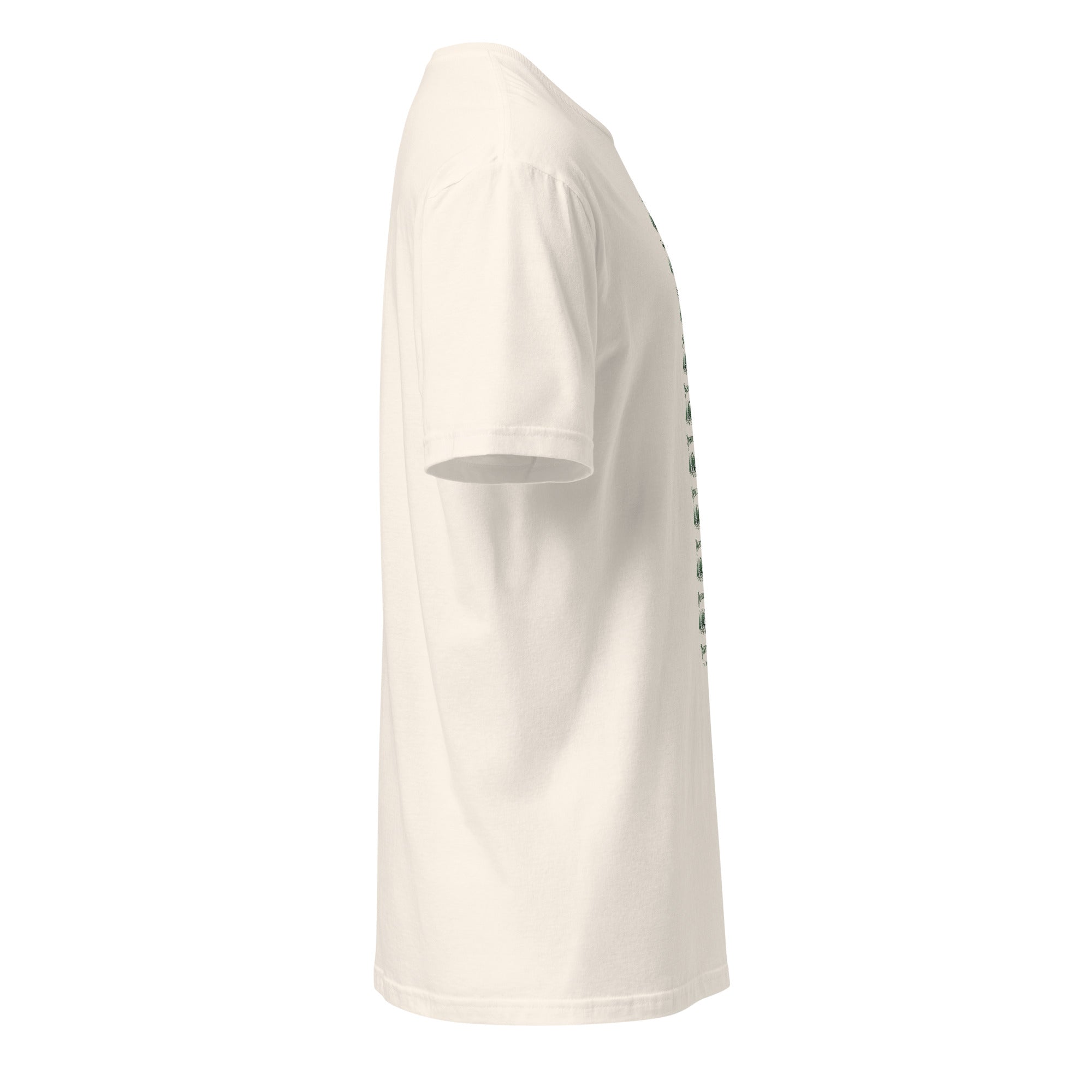 Off-white t-shirt on a white background (right).